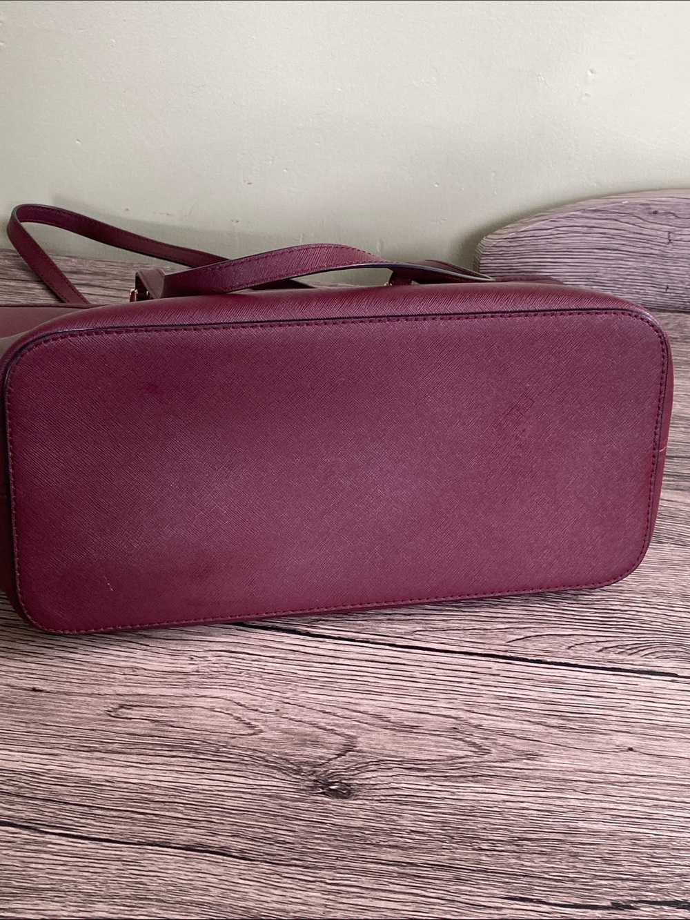 Michael Kors Burgandy Plum Zip Top Tote with Gold Hardware - Picture 6 of 16